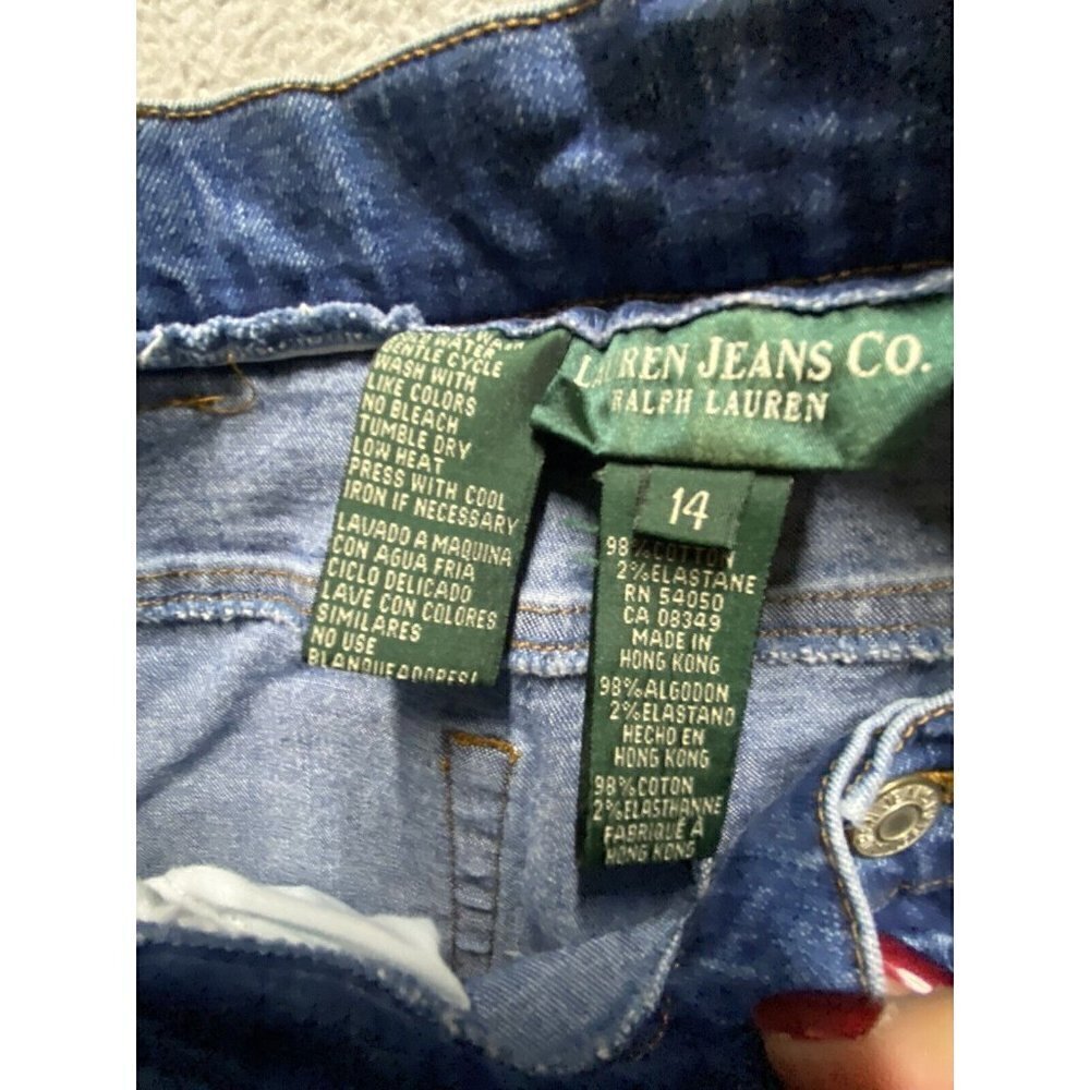 Ralph Lauren Women’s Jeans Co Size 14 Classic Straight  Blue Denim - Picture 2 of 9
